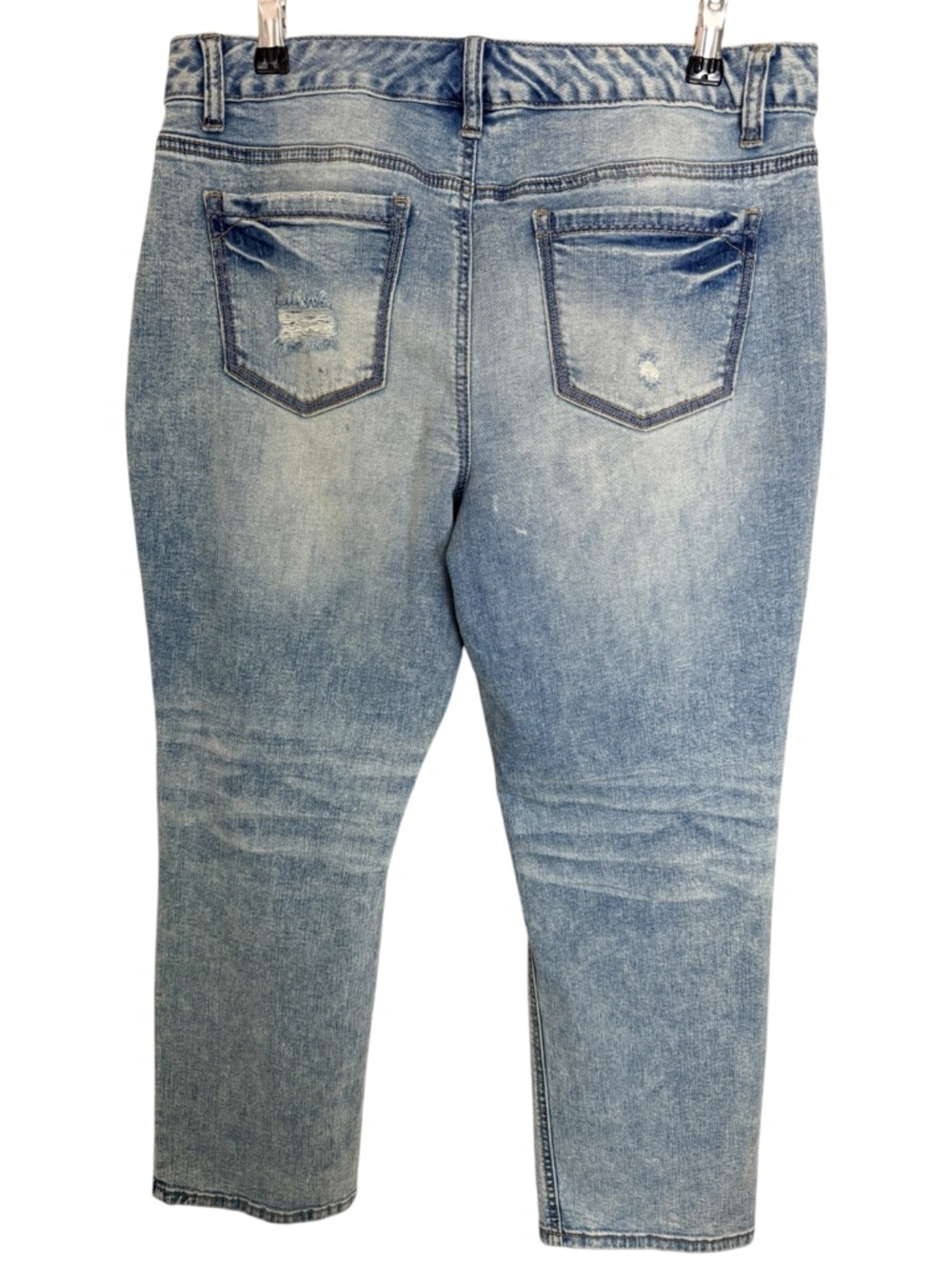 Maurices Distressed Skinny Jeans Size 11/12 Light Wash Mid Rise Stretch - Picture 3 of 8